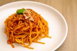 Crab tomato cream pasta