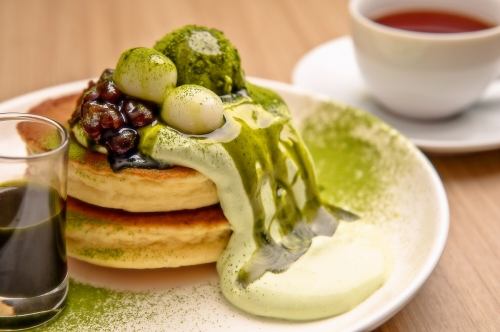 抹茶のパンケーキ