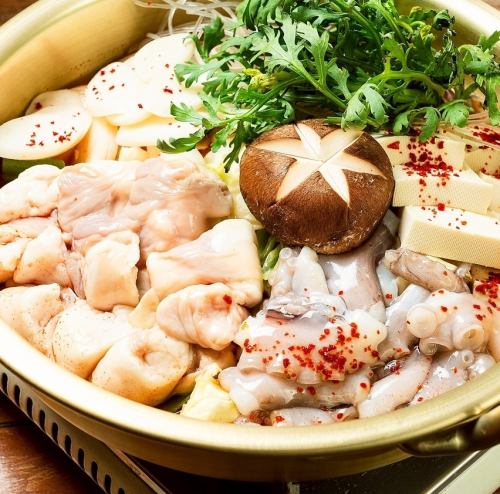 ホルモン&タコ鍋