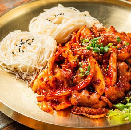 イイダコ&タコ辛炒め素麺