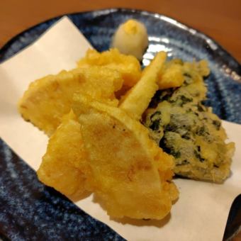 筍と若芽の天麩羅