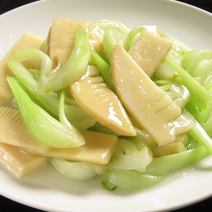 青梗菜と竹の子炒め