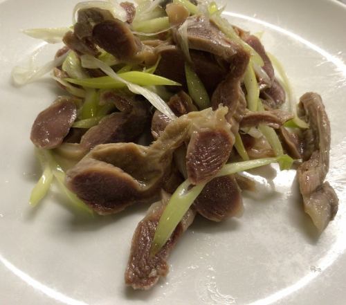 砂肝とネギ和え物