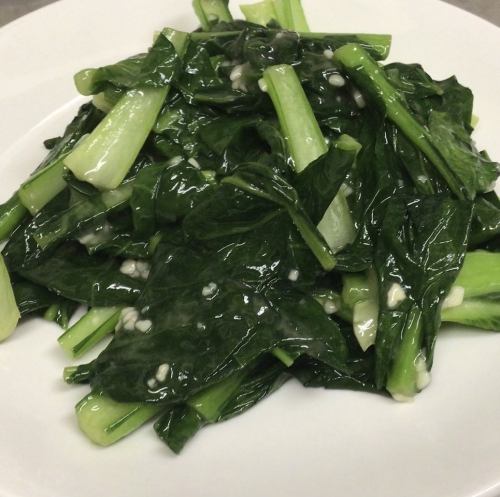 小松菜塩ニンニク炒め