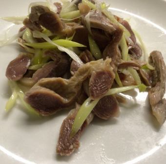 砂肝と葱の和え物