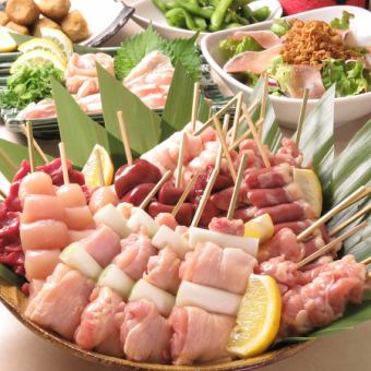 120 minutes of all-you-can-drink included ☆Chicken and skewer course 4,400 yen (tax included)