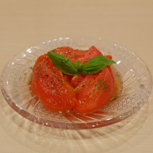 まるごとトマトとバジルのハニーマリネ
