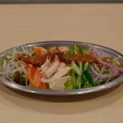 铁板烧！！棒棒鸡肉沙拉配特制四川辣椒芝麻酱