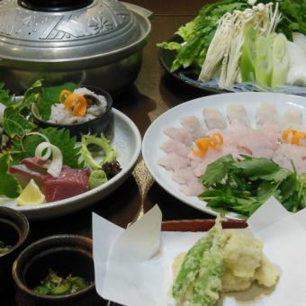 【初夏のおすすめ】ハモ料理(湯引き/天ぷらなど)を堪能・・・『ハモすき鍋コース』