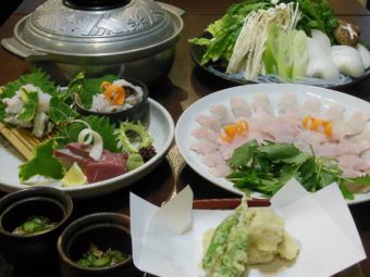 【初夏のおすすめ】ハモ料理(湯引き/天ぷらなど)を堪能・・・『ハモすき鍋コース』
