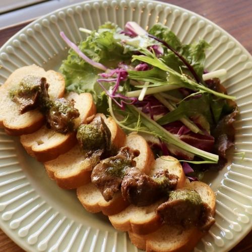 大山鶏の砂肝コンフィ