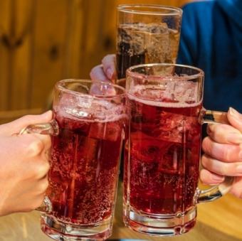【月～木曜限定】★単品飲み放題★120分飲み放題　1,386円（税込）
