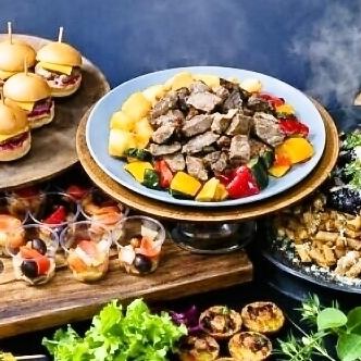 牛排和甜點套餐