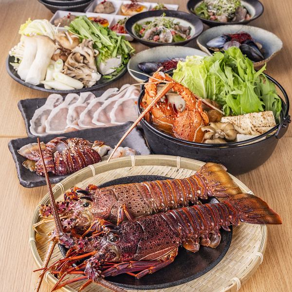 【飲み放題付きで宴会にもぴったり◆】プリプリ食感に極上の旨味「伊勢海老」を堪能　7,000円(税込)～