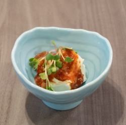 かつおチャンジャクリームチーズ