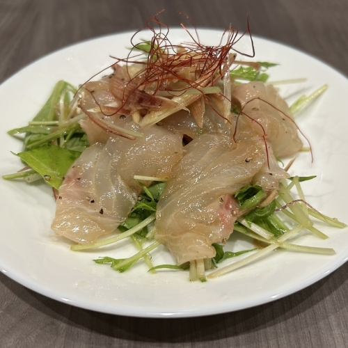 鯛と水菜のカルパッチョ