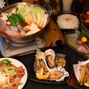 Seafood course (hot pot & all-you-can-drink included)