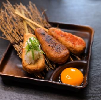焼き鳥つくね3種