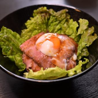 「極」ローストビーフ丼/〆の鯛茶漬け　各