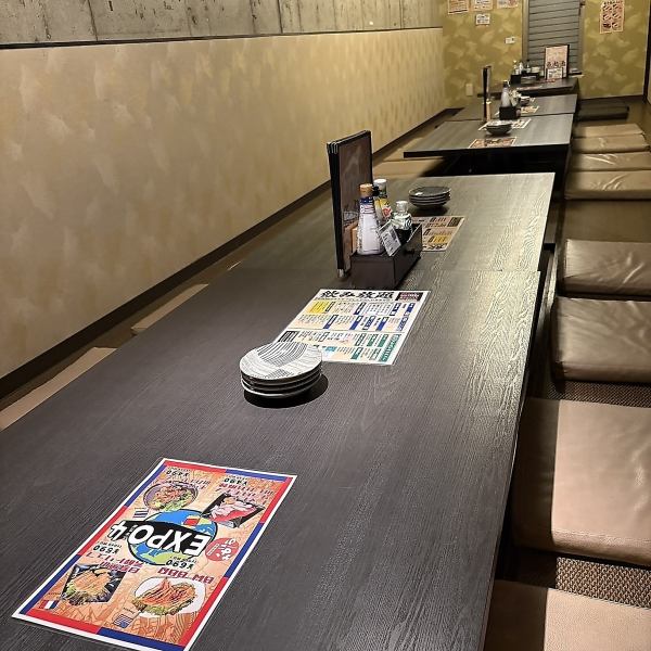 Why not enjoy delicious food in a spacious restaurant? You can relax in the sunken kotatsu seats and have a fun and lively party. We can also rent out the entire restaurant for around 80 people! We also offer an all-you-can-drink course, so it's perfect for parties and after-parties!