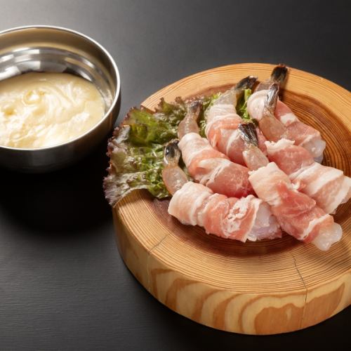 Shrimp roll cheese samgyeopsal (6 pieces)