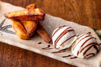 Sweet potato stick ~with vanilla ice cream~