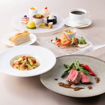  【夏ランチ6/1-8/31】「ジャルディーノ」おかわり自由のドルチェ付き全4品 4,900円⇒4,700円