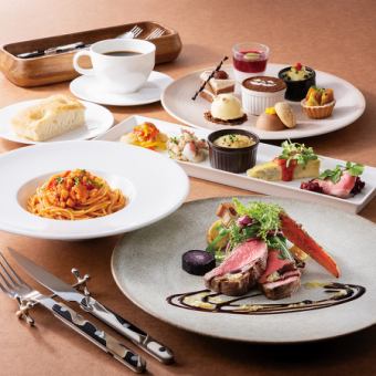 【秋ランチ9/1-11/30】「ジャルディーノ」おかわり自由のドルチェ7種付き全4品 5,200円⇒5,000円