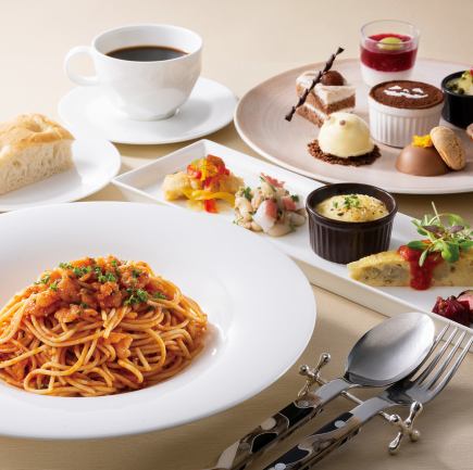 【秋ランチ9/1-11/30】「ラ ヴィータ」パスタ+おかわり自由のドルチェ7種付き 3,500円⇒3,400円