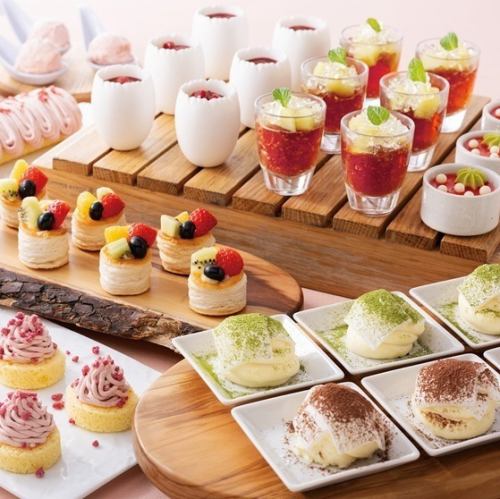 おかわり自由のドルチェ7種付きのランチコースをご用意♪　3,400円～