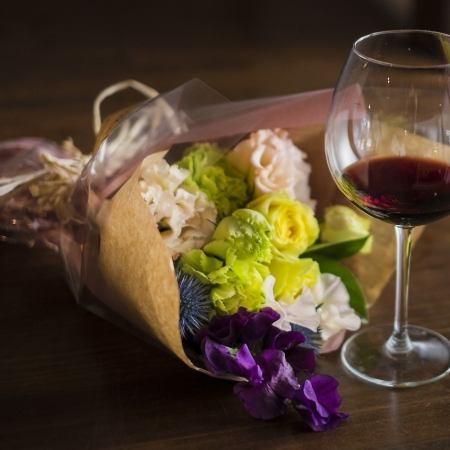 ≪特別なお祝い≫乾杯スパークリング・メッセージプレート含む特別プラン12100円