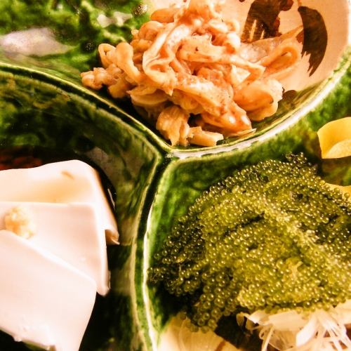 Assorted Okinawa delicacies