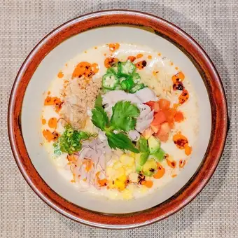★Summer Limited [Sesame Soy Milk Cold Noodle Set Meal] A lunch set meal that includes an appetizer, sashimi, rice bowl, dessert, and after-meal drink.