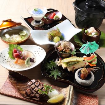 肉料理や魚料理などのメインが豪華！「樹」会席＜全8-9品＞12000円(税込)