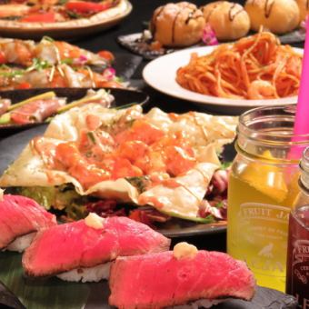 [Girls' party course] 3 hours of all-you-can-drink included/7 dishes including whole shrimp mayo/cheese margherita etc. 4,500 yen → 4,000 yen
