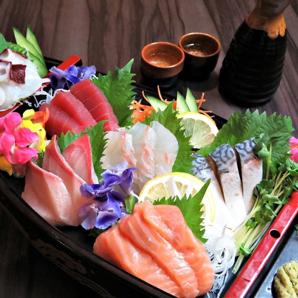 やっぱり新潟は魚が美味い！！！鮮魚の舟盛！！