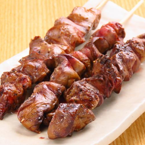 Fresh liver skewers with a secret sauce!