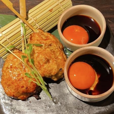 八百屋特製！大判！自家製つくね串 濃厚 卵黄タレで 1本