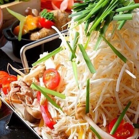 ６月開始！鶏せせりの辛味噌チャンプル焼き【夏の楽コース】グレードUP飲み放題付6000円→5000円