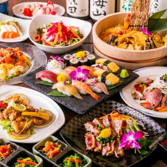 【2H飲放】握り寿司・海鮮丼も食べ放題！全120種類の豪華食べ飲み『デラックス食べ放題』5,000円