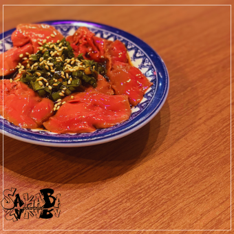 White liver with chives and soy sauce