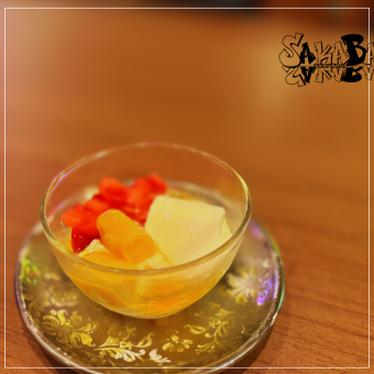 Handmade almond tofu