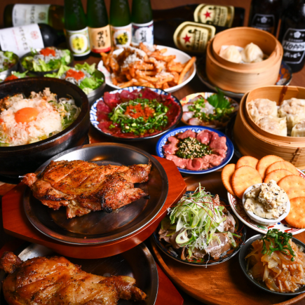 Highly satisfying [Tsukiyo Course] 12 dishes, 35 kinds of all-you-can-drink for 2 hours! 5,500 yen