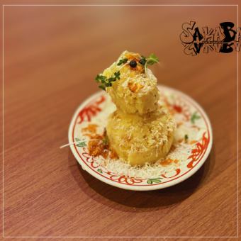 Potato salad with plenty of cheese