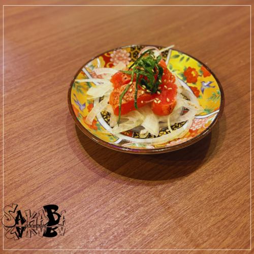 Broiled marinated cod roe