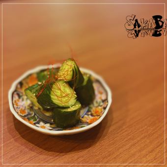 Lightly pickled cucumber