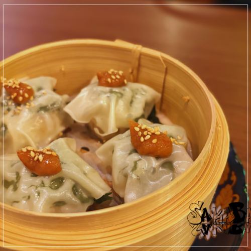 Plum and shiso shumai