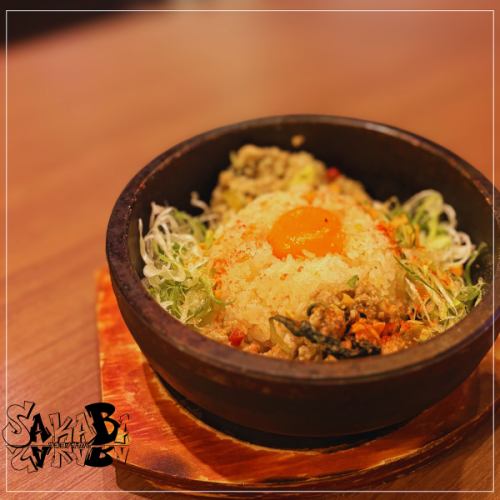 Stone-grilled gapao rice