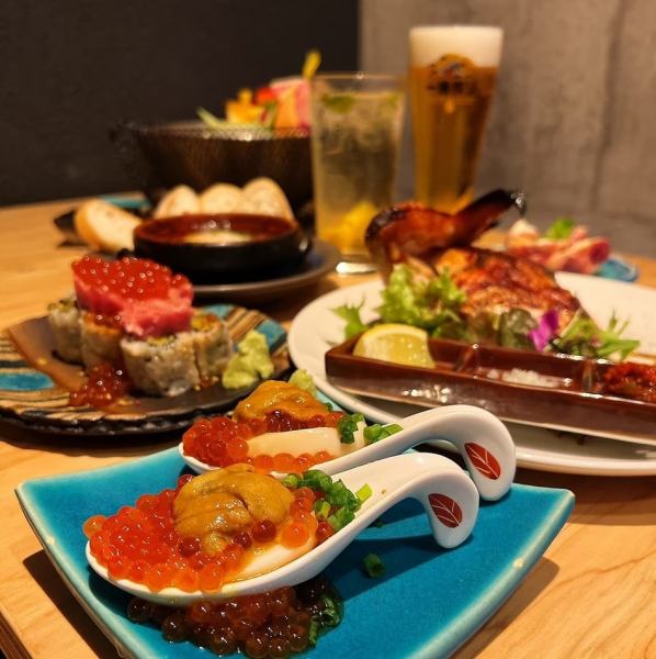 [千葉×女孩派對/約會]大量鮭魚子和美味套餐的引以為傲的菜單3,980日元起