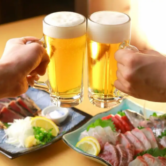 【２４時から朝５時まで限定】　朝まで飲み放題５時間　1,500円